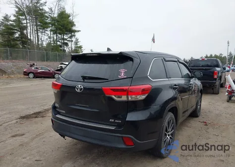 2017 Toyota Highlander Se from USA, damaged, VIN 5TDJZRFH0HS449120